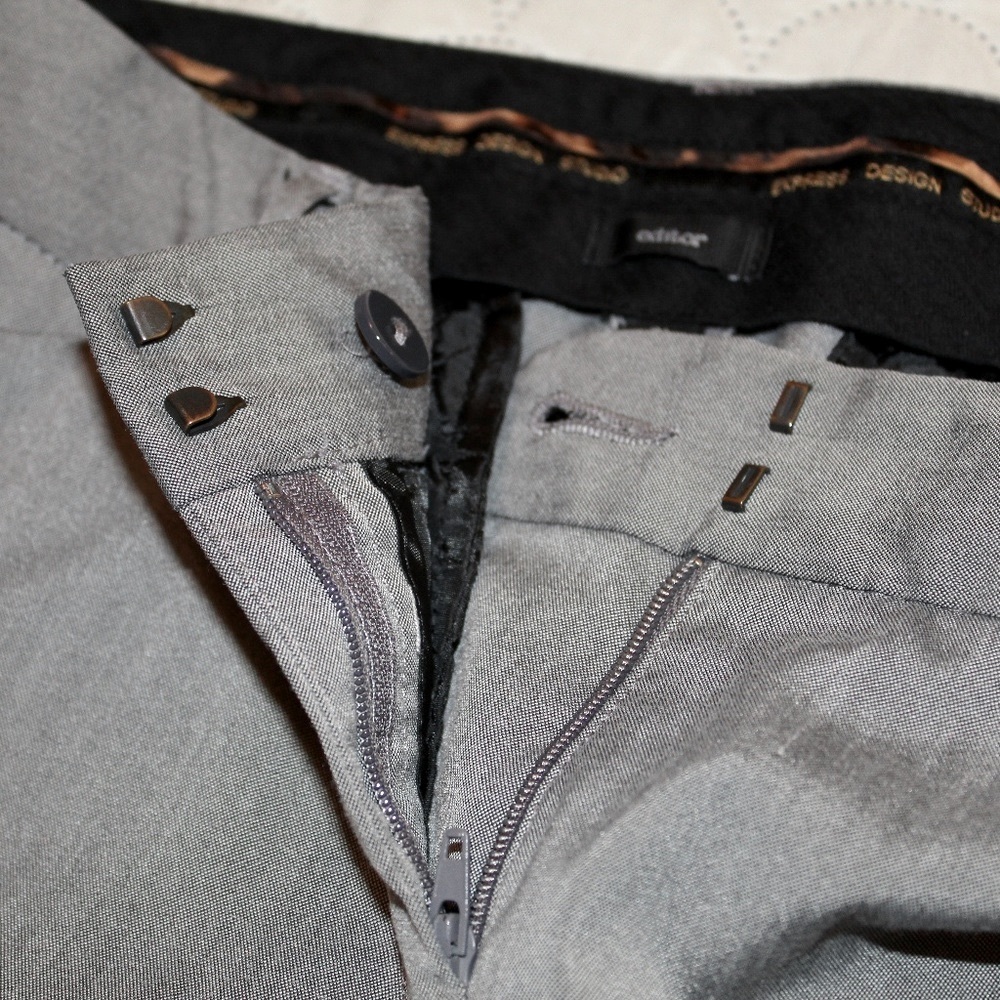 Express Editor Pants In Shimmery Gray Color; Size… - image 4